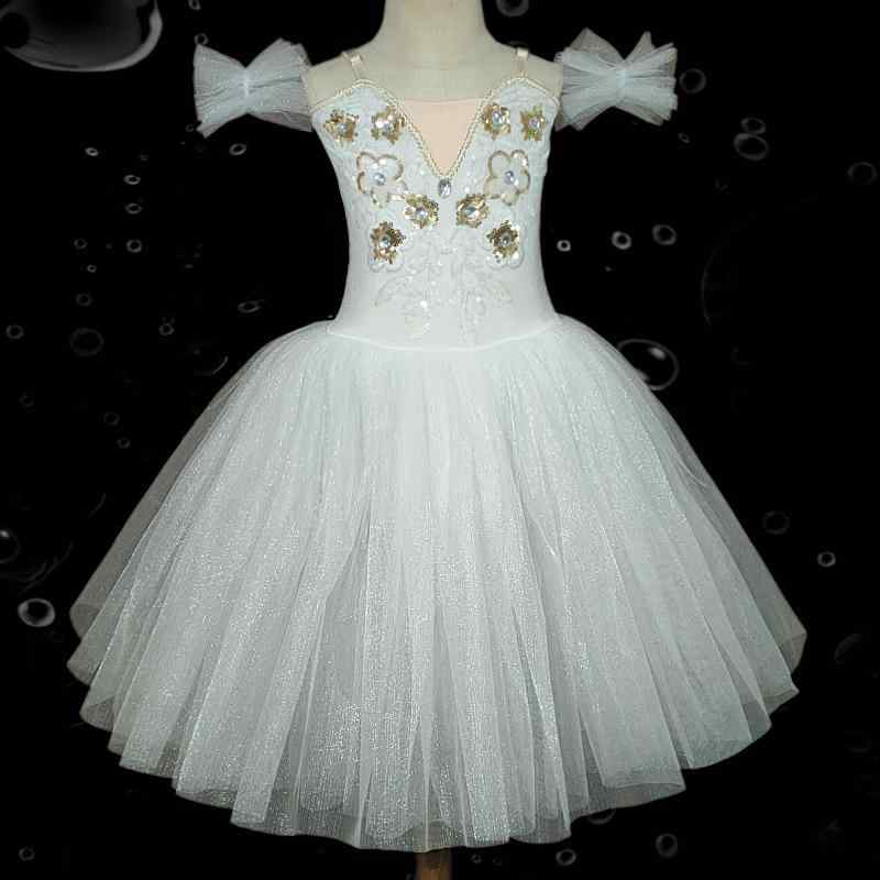 バレエドレス キッズ 女の子 ジュニア ふわふわ ボリューム ロングチュールスカート レース かわいい プリンセス ダンスウェア 発表会衣装 舞台衣装 ポリエステル ソフト セットアップ ホワイト ピンク レッド ネイビー