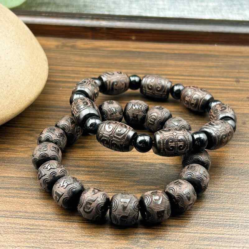 茄子羅漢彫　タイガーオパール　念珠 jz_0110_6.jpg