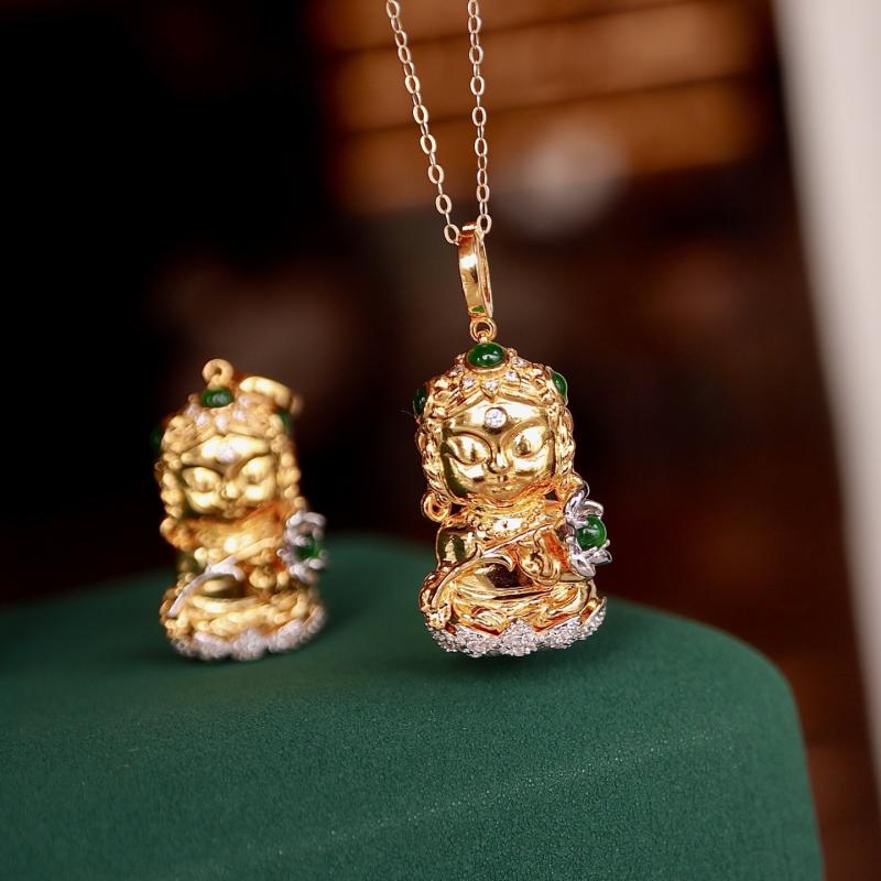 ネックレス 天然翡翠 グリーンターラ 観音菩薩 S925シルバー ペンダント トップ アクセサリー ジュエリー パワーストーン お守り 普段使い シンプル 上品 緑色