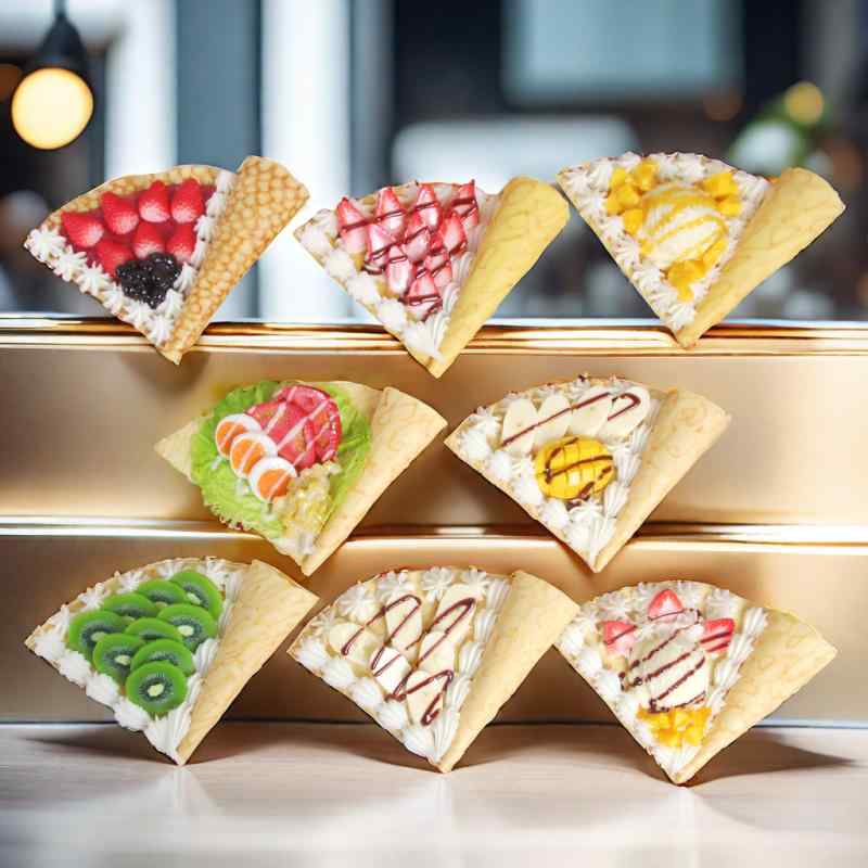 食品サンプル クレープ フェイクスイーツ 本物そっくり ディスプレイ模型 ショーケース 店舗 カフェ 飲食店 インテリア雑貨 オブジェ 置物