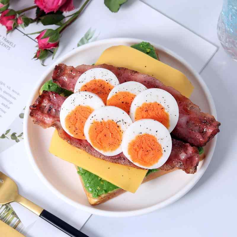 食品サンプル オープンサンドイッチ 模型 リアル 精巧 スイーツ パン ディスプレイ 置物 店舗 飲食店 カフェ メニュー 見本 ショーケース 陳列 撮影用 小道具 プロップ PVC素材