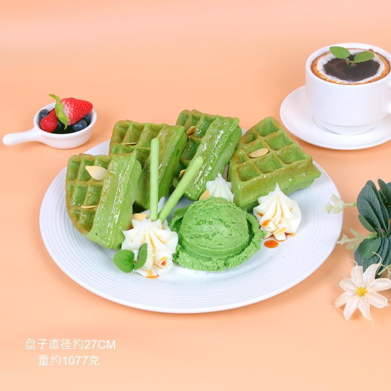 食品サンプル ワッフルケーキ リアル 本物そっくり 店舗ディスプレイ 陳列 展示用 PVC製 撮影用小物 丈夫 長持ち 商品見本 飾り