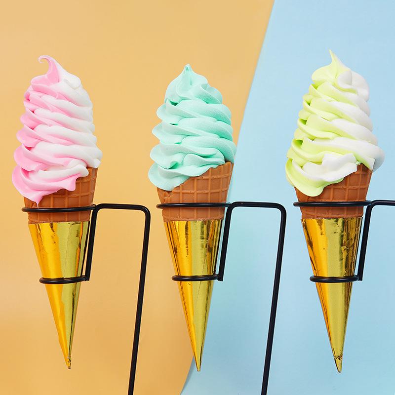 楽天市場】食品サンプル ソフトクリーム ワッフルコーン 台座付き 実物