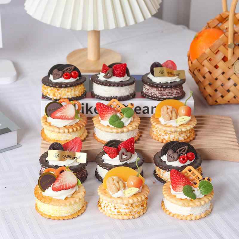 フェイクスイーツ リアル ケーキ フルーツ ソーダ サンドクッキー スイーツ フォーム素材 ハンドメイド オブジェ テーブルコーディネート ディスプレイ 空間演出 ウェディング 撮影小物 フォトプロップス