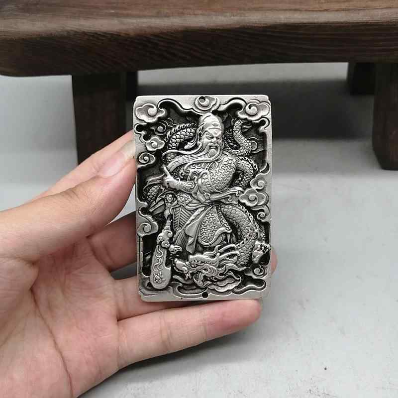 ペンダント 銅製 吊り下げ飾り アンティーク風 レトロ ヴィンテージ加工 中国風 関羽 護符 開運 招福 魔除け インテリア コレクション