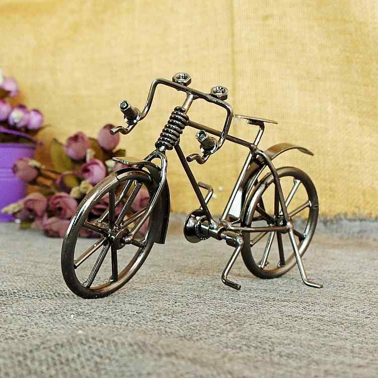 レトロ メタル ミニチュア自転車 赤 楽天市場】自転車 crazy bicycle ロードバイク ミニチュア