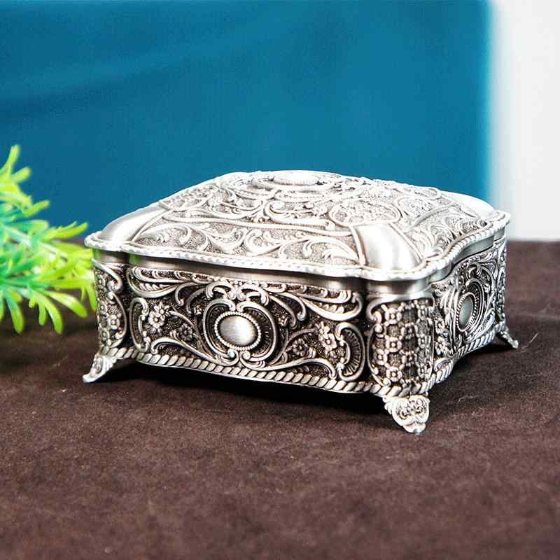 ヴィンテージ　シルバーフィリグリーボックス　ジュエリーケース　SV800　M ヴィンテージ .800 シルバー フィリグリー 蓋付きボックス - Etsy 日本