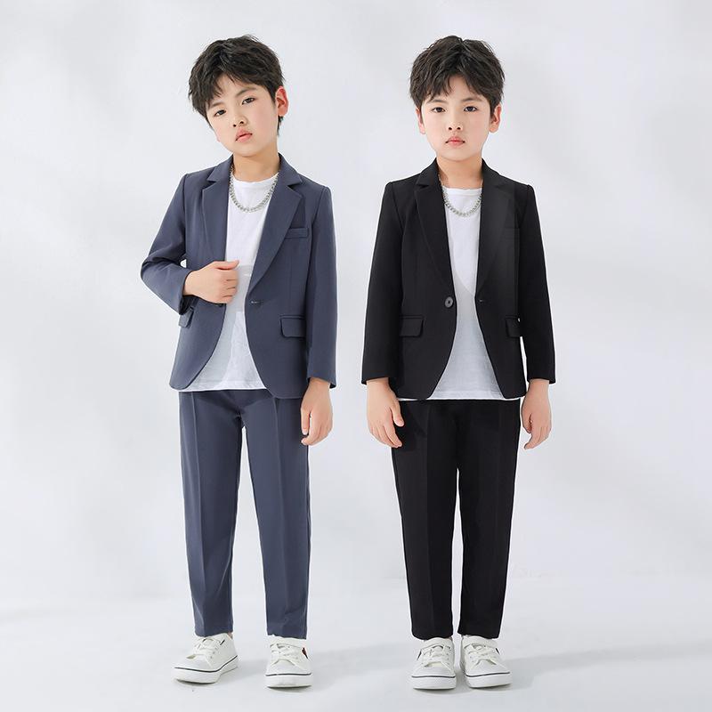 スーツ 男の子 キッズ ボーイズ 春夏 セットアップ 結婚式 発表会 卒園式 入学式 卒業式 フォーマル カジュアル おしゃれ 無地 ポリエステル