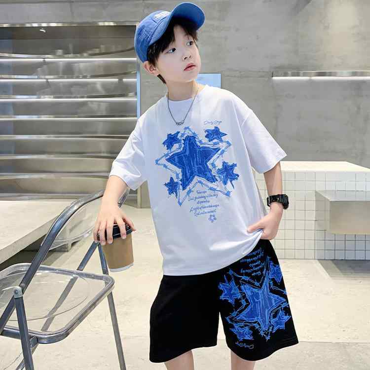 キッズ 男の子 ジュニア 半袖 ハーフパンツ セットアップ 綿 薄手 カジュアル 普段使い 部屋着 スポーツウェア 夏季 通学 お出かけ 白 ホワイト