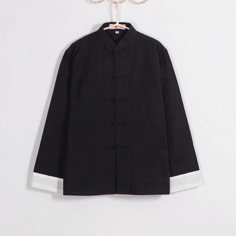 アウター メンズ 唐装 漢服 武術服 中国風 ジャケット チャイナボタン スタンドカラー ゆったり 綿 コットン カジュアル 普段使い ブラック ネイビー レッド