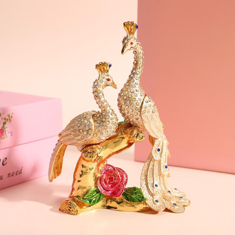 孔雀デザインのオルゴール アクセサリーボックス 孔雀デザインのオルゴール アクセサリーボックス 【公式通販】