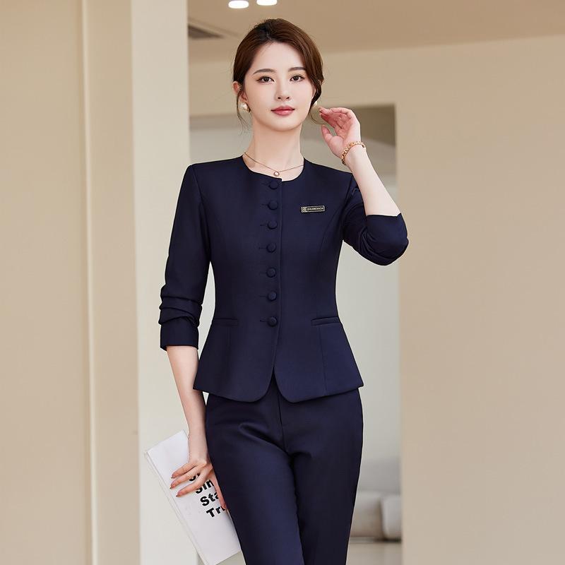 スーツ レディース セットアップ ジャケット スカート パンツ ビジネス オフィス フォーマル 事務服 接客 受付 ユニフォーム きれいめ ポリエステル 春秋 ブラック グレー ブルー