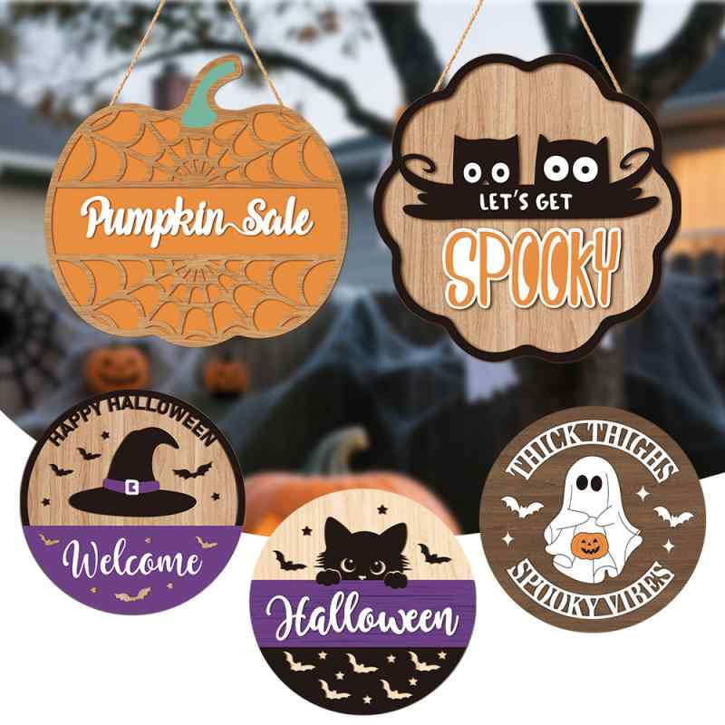 ハロウィン かざり付ける品 黒猫 ウォールお皿 部屋の入り口 窓 飾りもの 木製 ダブルレイヤー オブジェ 飾りもの 愛くるしげ 今めかしい 入り口・入口 リビング 寄り合い でき事 佇まい工作 飾りもの