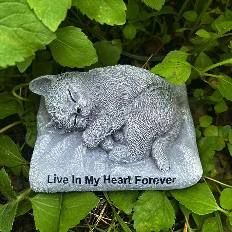 楽天市場】猫の置物 グレー御影石 高さ25.5cmみかげ石