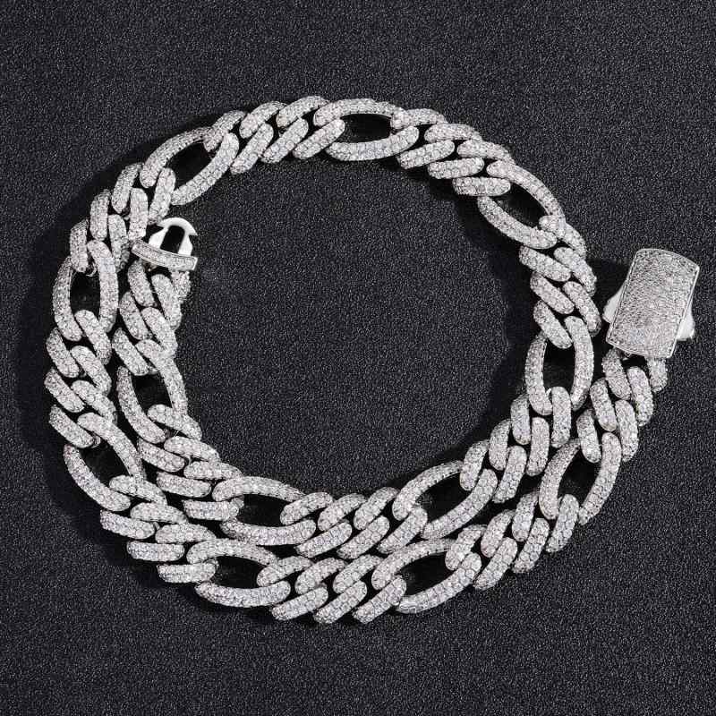 ネックレス メンズ ヒップホップ ストリート系 欧米風 銅製 極太 12mm ジルコニア マイアミキューバンチェーン スプリングクラスプ ゴールド シルバー