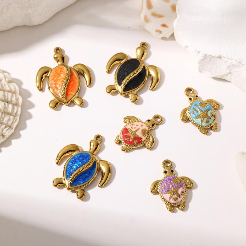 楽天市場】亀 1個 カメ パーツ モチーフ ウミガメ 縁起物 海亀 メタル