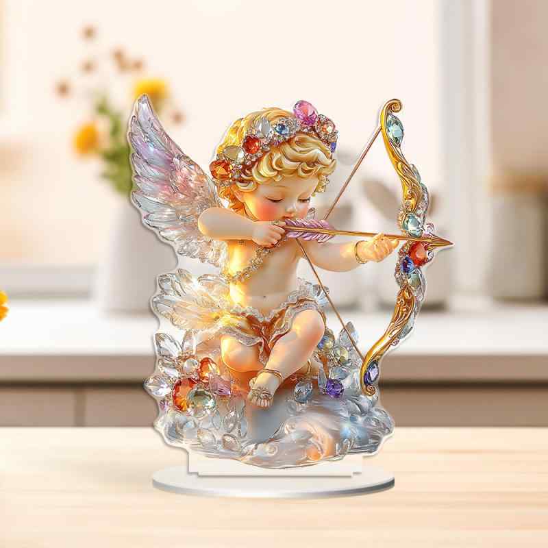 楽天市場】クリスタル 置物 3D オブジェ 天使 キューピット インテリア