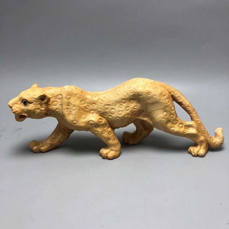 置物 崖柏 無垢材 古木 木彫り ヒョウ ジャガー 開運 金運 縁起物 ラッキーアイテム 高級感 芳香 アロマ インテリアオブジェ リビング 玄関 デスク 丸彫り