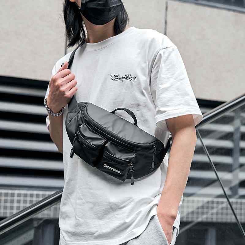 ボディバッグ メンズ 斜め掛け ワンショルダー メッセンジャー スポーツ アウトドア 小型 高級感 オックスフォード生地 ブラック