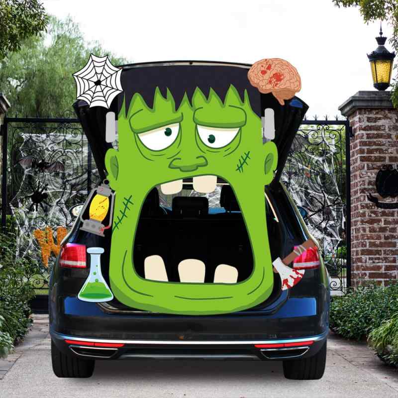 ウォールステッカー ハロウィン フランケンシュタイン モンスター 車 トランク ドア ガレージ 壁面 装飾 PVC 防水 デコレーションシート リビング 店舗 イベント パーティー 屋外 屋内 平面タイプ