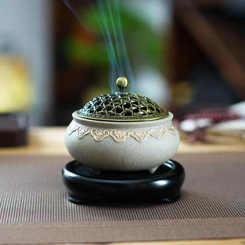 楽天市場】香炉 蓮の花びら 平たい形 和モダン風 陶磁器製 : ヘルツ