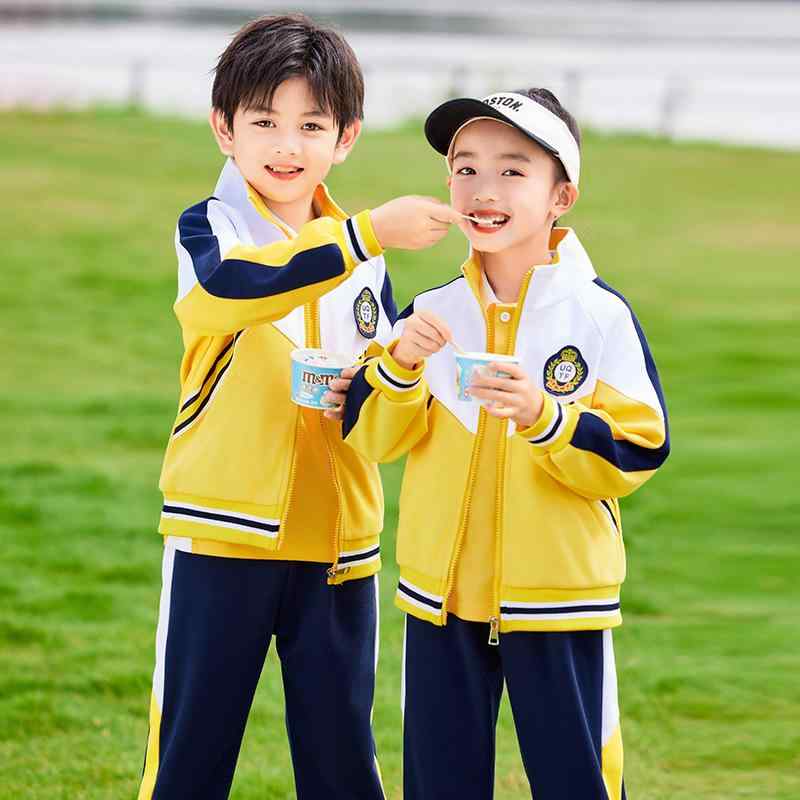 セットアップ キッズ 小学生 幼稚園児 男の子 女の子 体操服 スクールウェア 春秋 三点セット 長袖パンツ カジュアル 綿 ソフト加工 フードなし ジップアップ