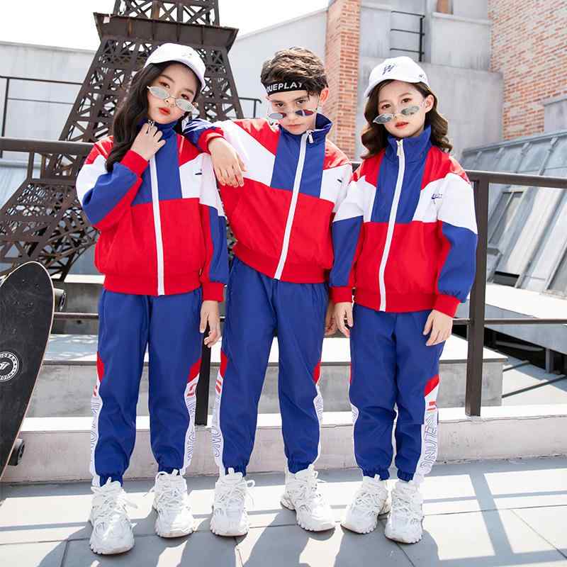 ジャージ キッズ 男女兼用 上下セット スクールウェア 運動会 体育祭 通学 スポーツウェア 春秋 ポリエステル ジップアップ ロングパンツ 柔らかい 子供服 ジュニア服