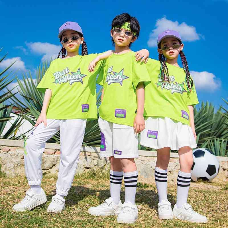 スポーツウェア キッズ 子供 ジュニア 男の子 女の子 半袖 Tシャツ ショートパンツ セットアップ 運動会 体育祭 ダンス 発表会 ステージ衣装 団体服 チームウェア クラスTシャツ 綿混 カジュアル 夏服