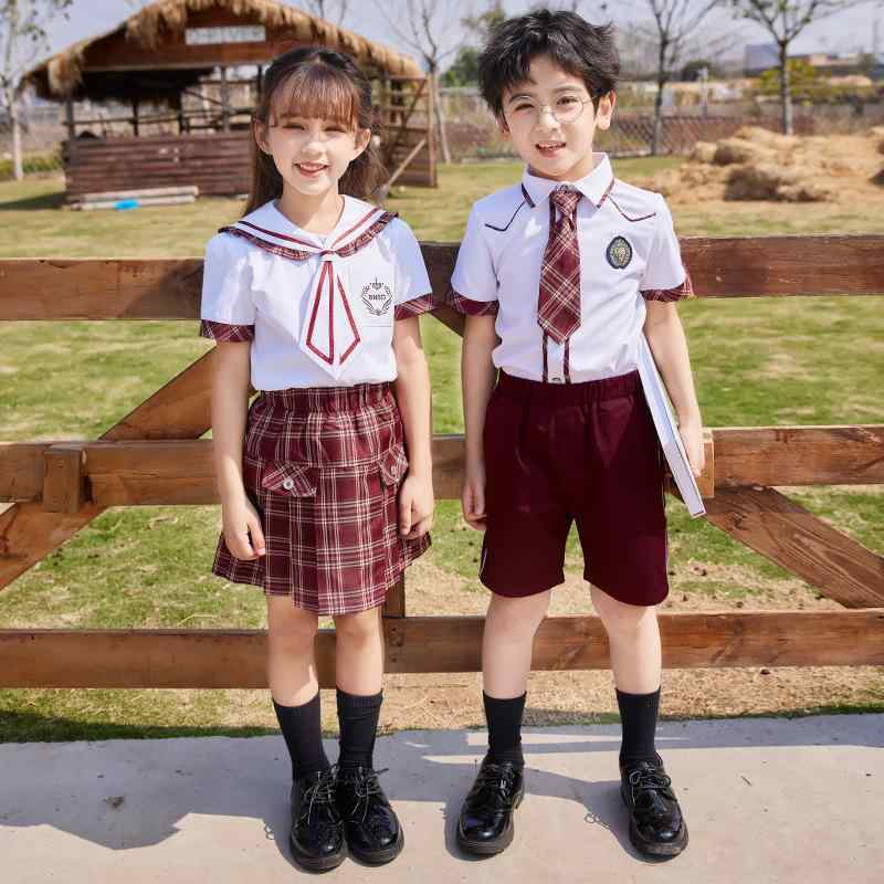 制服 キッズ 男の子 女の子 幼稚園 小学生 イギリス風 学院風 半袖 セットアップ 春夏 綿 発表会 卒業式 記念撮影用 スクールウェア
