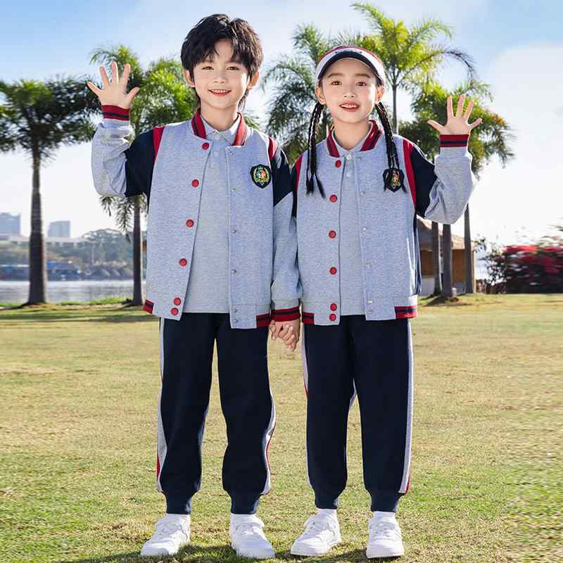 制服 キッズ 男女兼用 ブリティッシュスタイル 幼稚園 小学生 スクールウェア 体操服 3点セット 長袖 コットン 春夏秋 スポーツ 発表会 クラス活動 4,689円