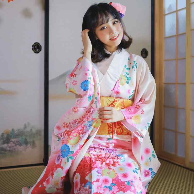 着物 レディース 振袖 フォーマル 燕尾服 言い慣わし的 絵羽柄 ポリエステル シワになりにくい 雅びやか 晴れ晴れしい サクラ色 成年者式 御芽出度 卒式