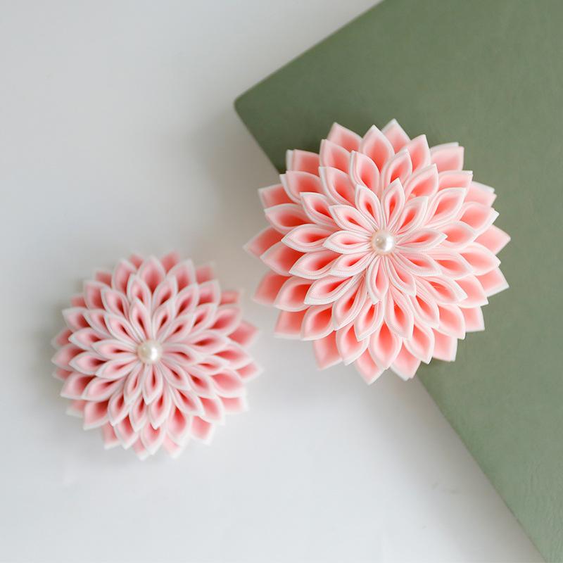 和風手芸部分品 つまみ捏ち上げる 剣菊 花 半遣っ付ける品 手作り お手てお手伝いさん 髪の毛付属物 髪飾りつけ 御召しもの 浴衣 和装小物 さくら色 パープル DIY 原料品