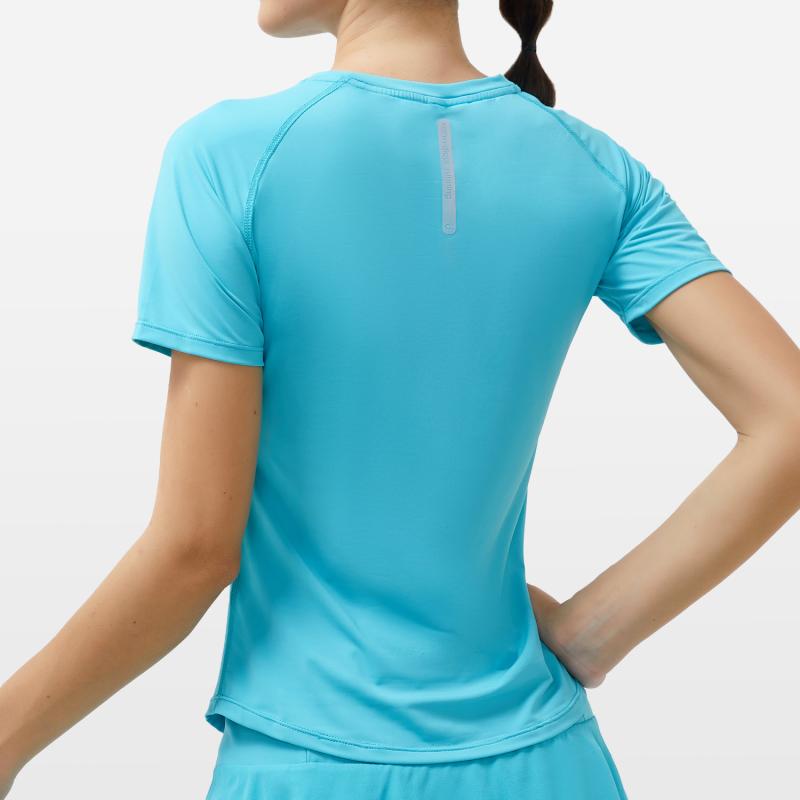 Tシャツ レディース フィットネス ランニング ヨガ トレーニング 速乾 吸汗速乾 軽量 薄手 半袖 ラウンドネック ラグランスリーブ スリムフィット 快適 肌触り スポーツ 春夏