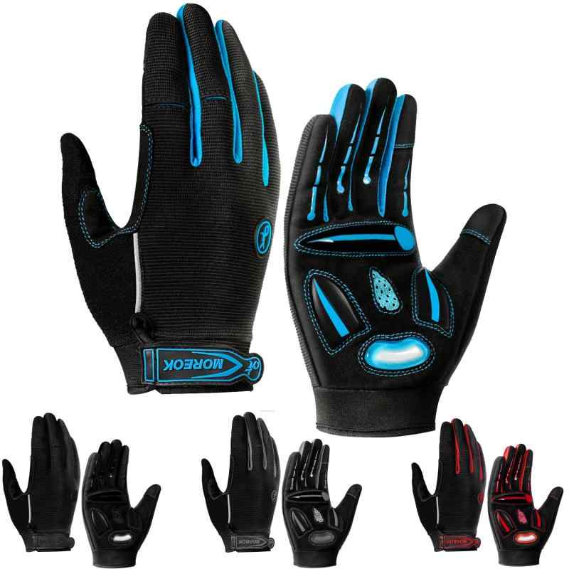 グローブ 男女兼用 フルフィンガー サイクリング ロードバイク マウンテンバイク 自転車 バイク 運転 アウトドア スポーツ トレーニング フィットネス 釣り ナイロン レッド ブルー ブラック グレー