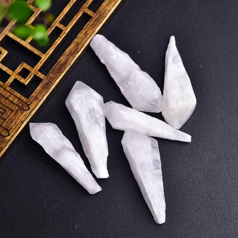 パワーストーン 天然 ホワイトクォーツ 骨格水晶 ワンド ペンダント DIY アクセサリー パーツ 置物 オブジェ ヒーリング スピリチュアル 原石 4,673円