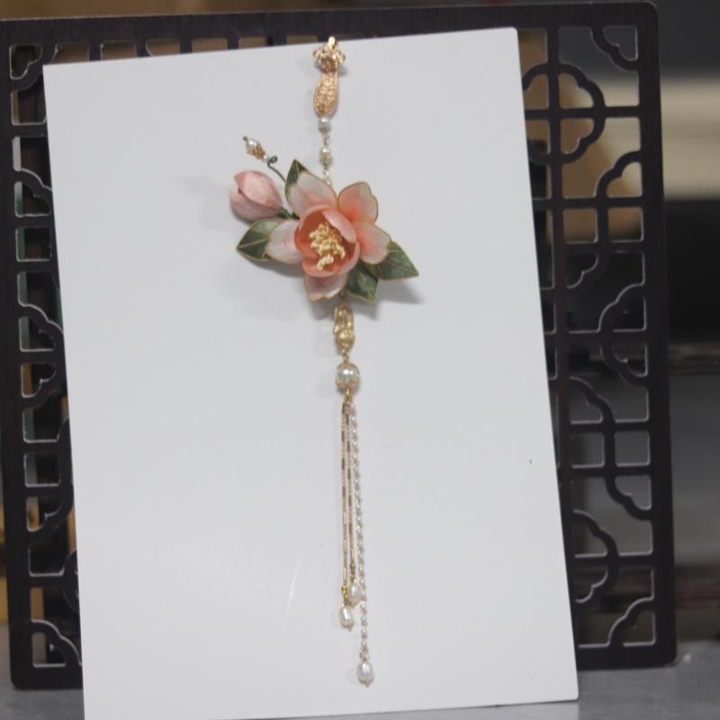 アクセサリー レディース 新中華風 レトロ 伝統工芸 絨花 手作り パール 花 フラワー ペンダント 襟飾り ブローチ 漢服 チャイナドレス 和装小物 ギフト プレゼント 贈り物