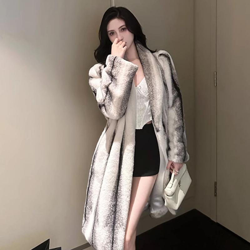 ファーコート レディース 女性用 ロング丈 フェイクミンク ベルベット ベロア ショールカラー 防寒 暖かい 高級感 上品 きれいめ 細見え 通勤 オフィス お出かけ 秋冬 白 アイボリー|花りぼん