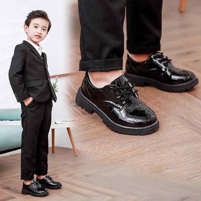 革靴 男の子 キッズ ソフトソール ブラック ブリティッシュスタイル 牛革 軽量 オックスフォードシューズ フォーマル スクール 発表会 演奏会 入学式 卒業式