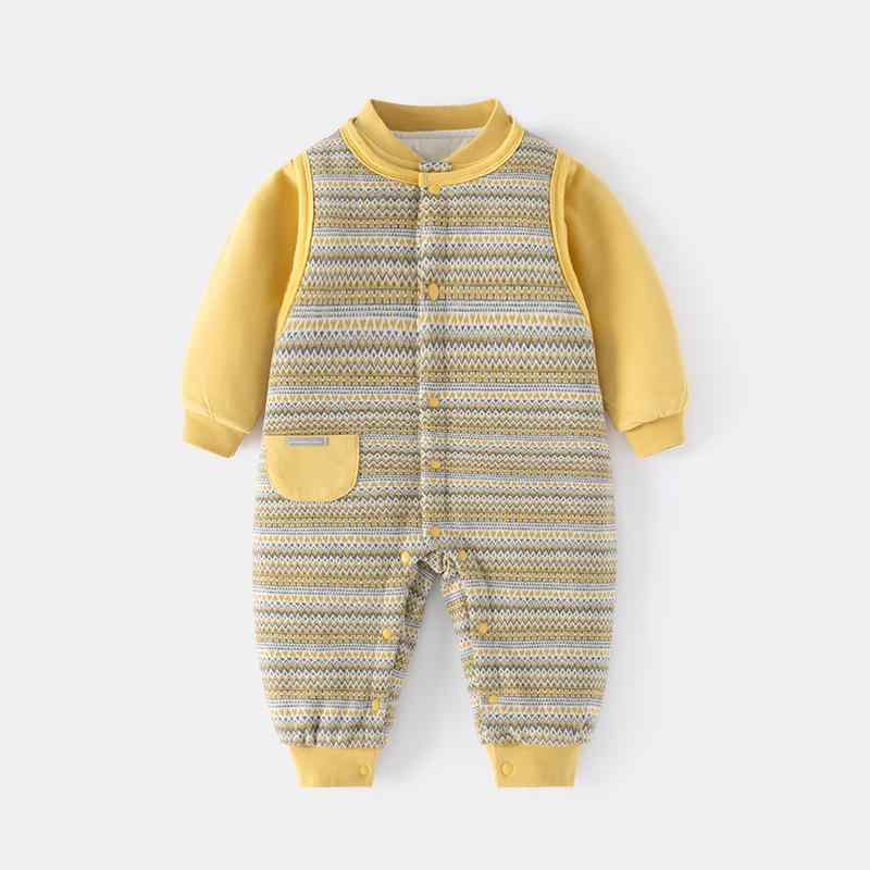 ベビー服 男女兼用 赤ちゃん 幼児 1歳 2歳 3歳 長袖 コットン 綿 中綿入り 厚手 保温 防寒 セットアップ 上下組 前開き スナップボタン ルームウェア 部屋着 パジャマ インナー 秋冬 シームレス