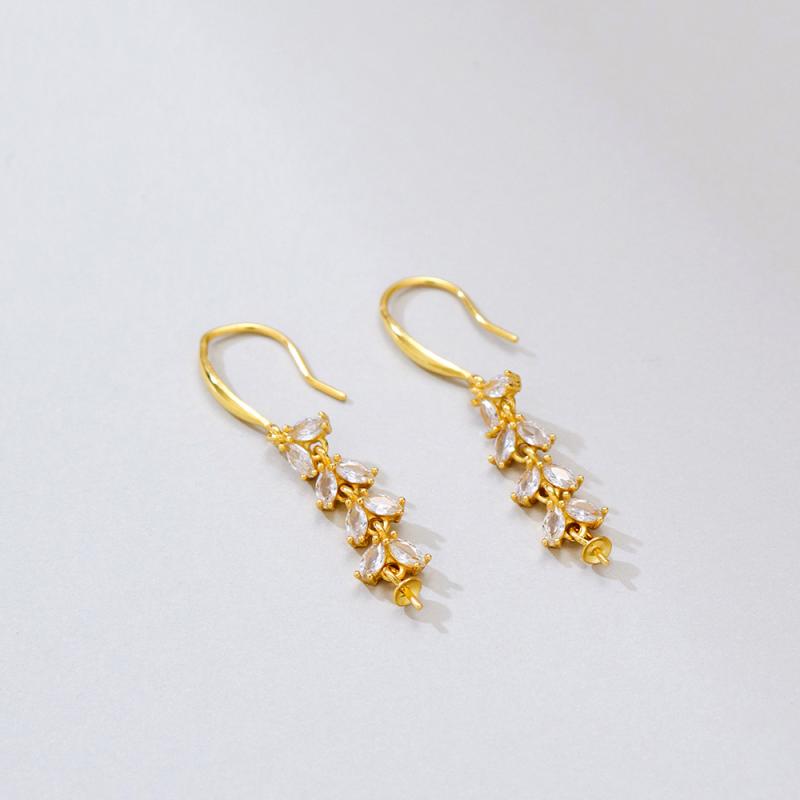 ピアス DIY レディース S925純銀 シルバー フック ラウンドビーズ クリエイティブ デザイン 上品 繊細 洗練された おしゃれ ゴールドカラー ファッション カジュアル 普段使い オフィス 通勤 春夏