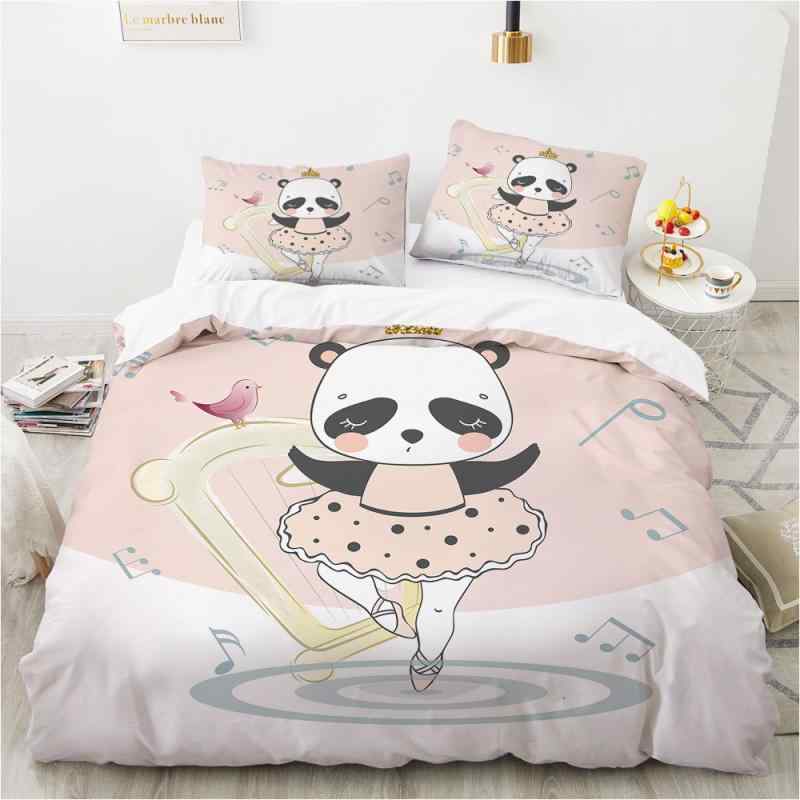 布団カバーセット キッズ 子供用 3点セット 掛け布団カバー 枕カバー デジタルプリント キャラクター柄 かわいい ピンク ポリエステル なめらか 肌触り 丈夫 色褪せしにくい 子供部屋 寝室