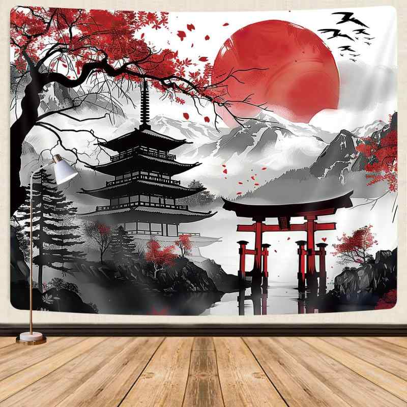 楽天市場】特価FA【JAPAN タペストリー 東京めぐり 80cm