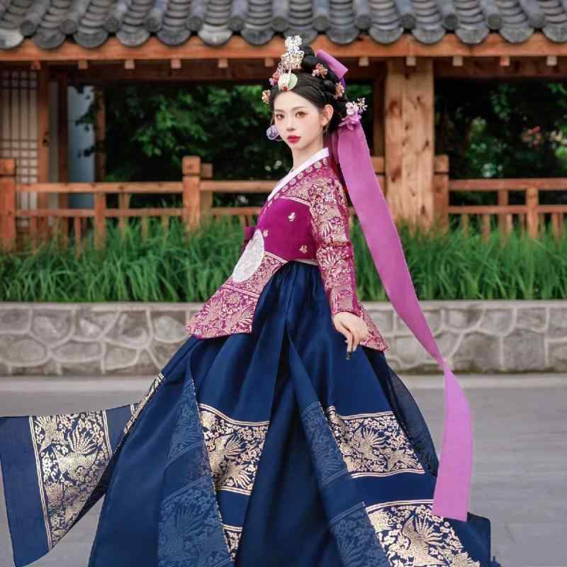 韓服 ユニセックス 男女兼用 韓国風 プリンセス 宮廷風 高級感 礼服 ドレス 民族舞 イベント コスプレ 旅行撮影 ロケーションフォト ポリエステル素材 春夏