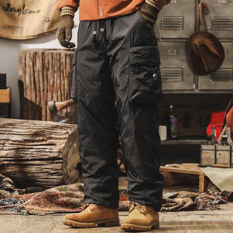落ち込むズボン下 メンズ 成人男性用 90%ホワイトダックダウン 朦々たる 極厚 防寒保温 生あたたかい 山登り スキーの板 アウトドア 難民キャンプ トレッキング 防風 引っ切りない 秋冬