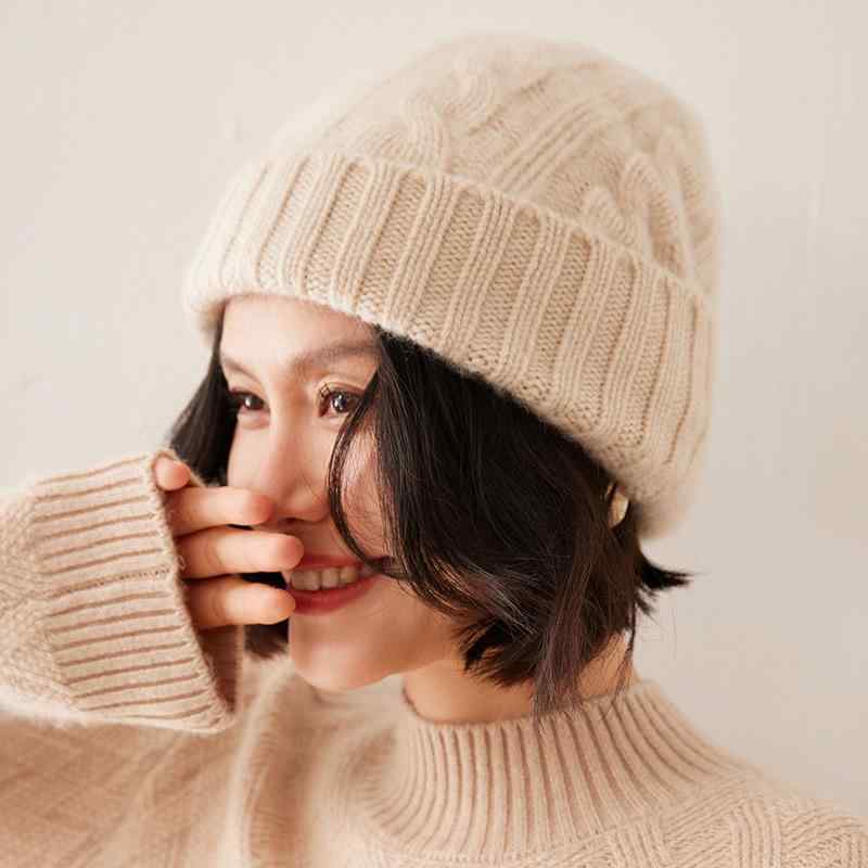ニット帽 レディース 女性用 カシミヤ 100% 厚手 ケーブル編み ワッチキャップ ビーニー 帽子 保温 防寒 暖かい 耳あて 秋冬 シンプル カジュアル 上品 高品質 高級感 普段使い デイリーユース 8,368円