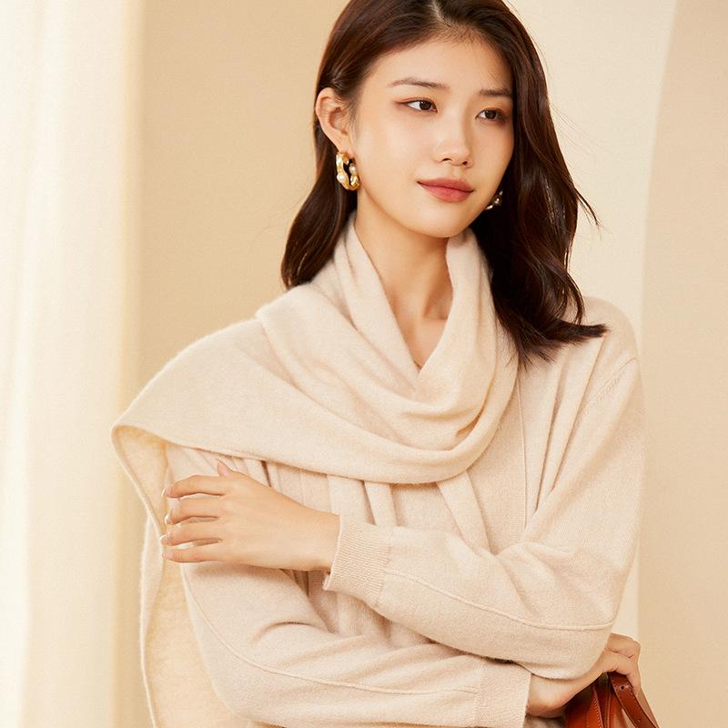 マフラー 男女兼用 カシミヤ ニット 無地 防寒 保温 秋冬 ビジネス カジュアル 親子 ペア シンプル エレガント 高見え 通勤 グレー系 ベージュ系 ブラウン系 レッド系|花りぼん
