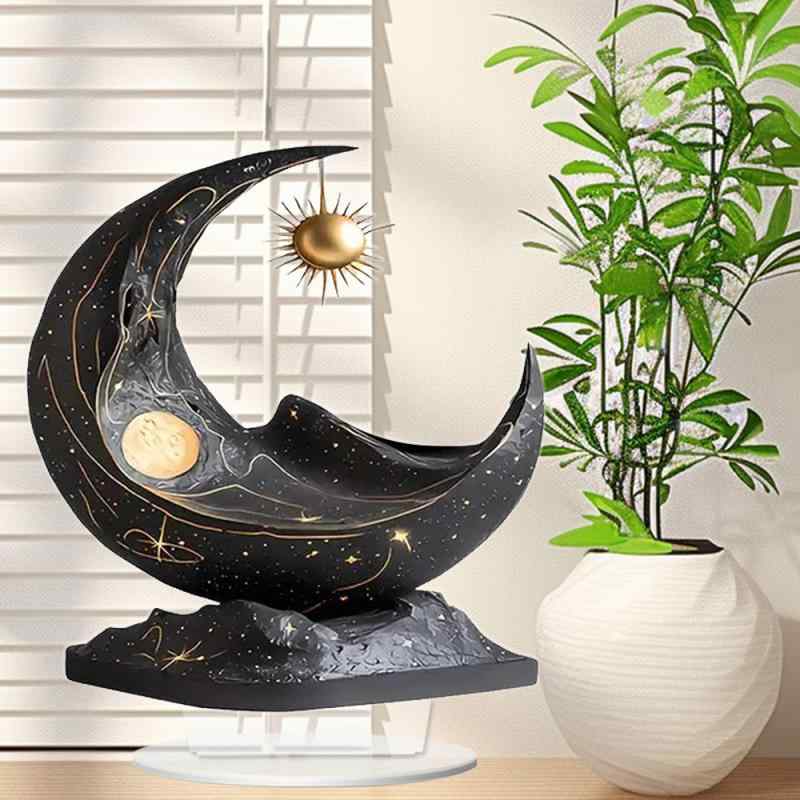 楽天市場】メタル製 サン＆ムーン 太陽と三日月壁装飾 インテリア壁