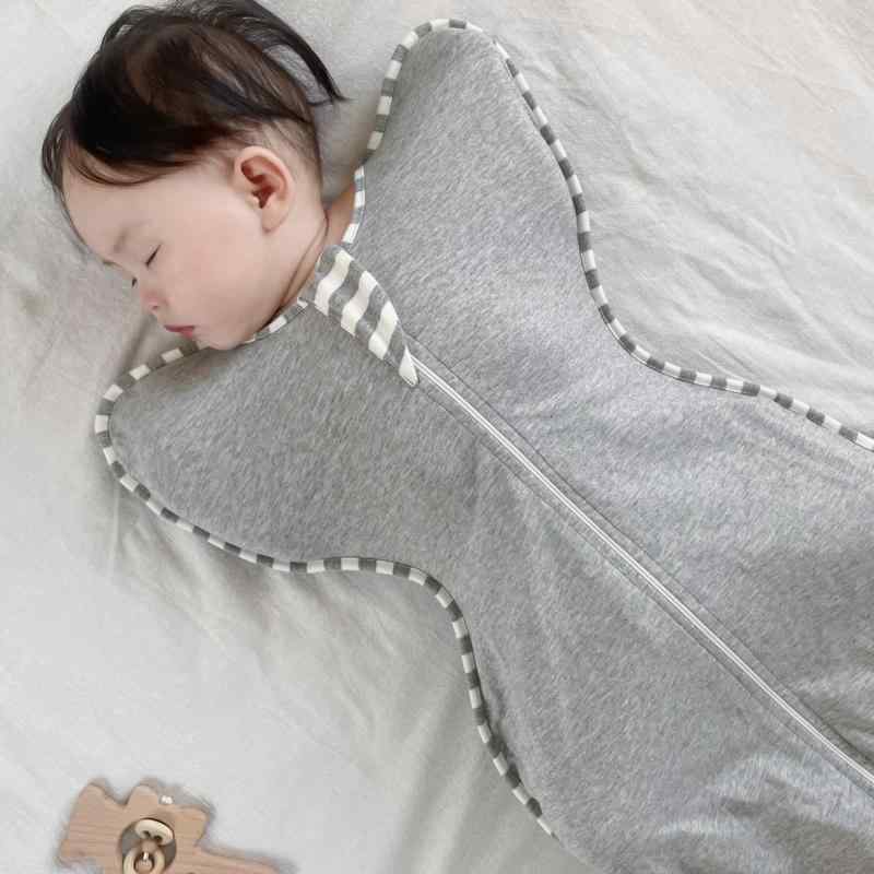 スリーパー ベビー 赤ちゃん 乳幼児 モロー反射防止 腕上げ対応 おくるみ スワドル 寝返り防止 寝冷え防止 安眠グッズ 四季兼用 綿 コットン 竹繊維 快適 肌に優しい