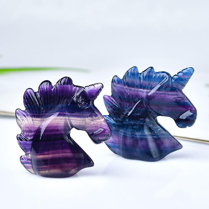 楽天市場】天然石 フローライト 彫刻 ユニコーン カービング ペット