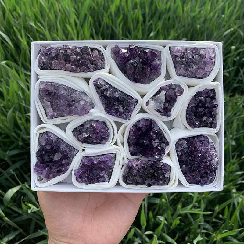 アメジストクラスター ウルグアイ産 紫水晶 天然石原石 パワーストーン 鉱物 結晶 観賞用 インテリア 置物 浄化 風水 ヒーリング コレクション ギフト 標本